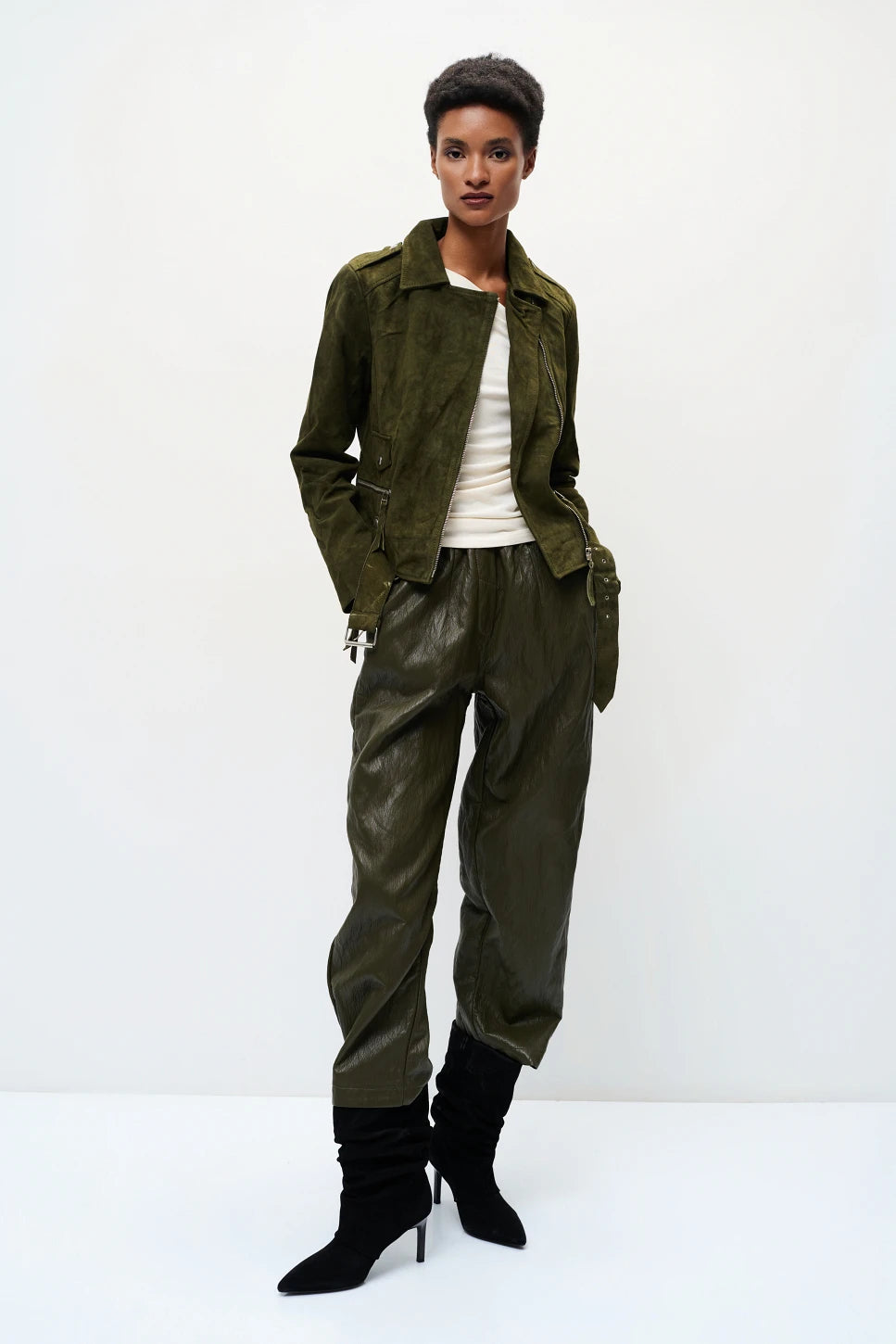 Pantalon effet cuir barrel léger BSB