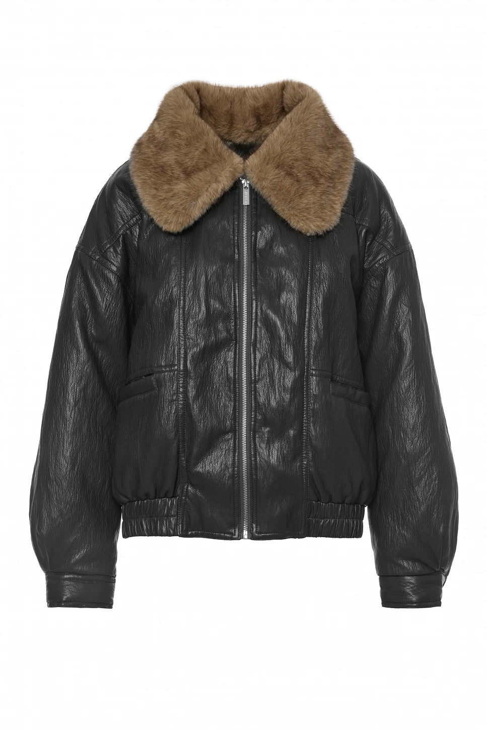 Blouson effet cuir col amovible BSB