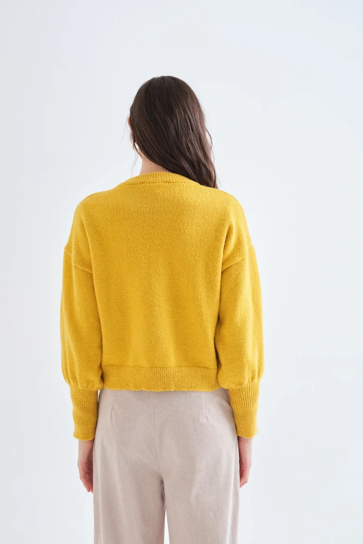 Pull maille jaune COMPANIA FANTASTICA