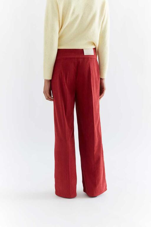 Pantalon velour rouge COMPANIA FANTASTICA