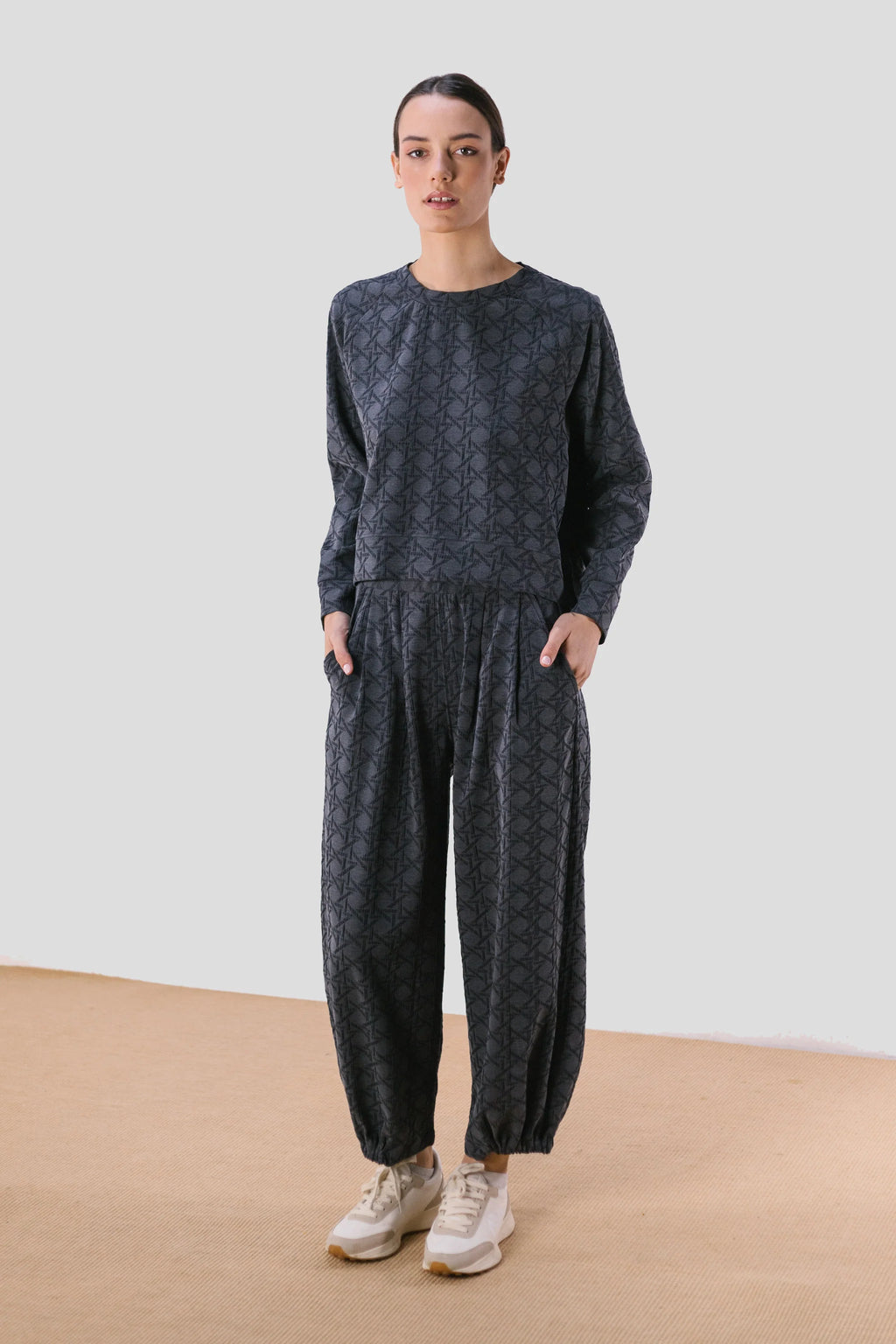 Pantalón de felpa jacquard