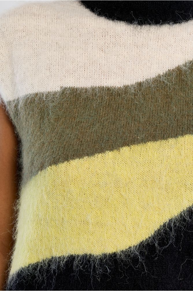 Pull maille brossée sans manche  LILI SIDONIO