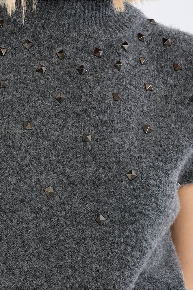 Pull sans manche clouté LILI SIDONIO