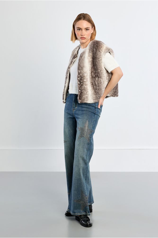 Veste sans manche fourrure Lili Sidonio