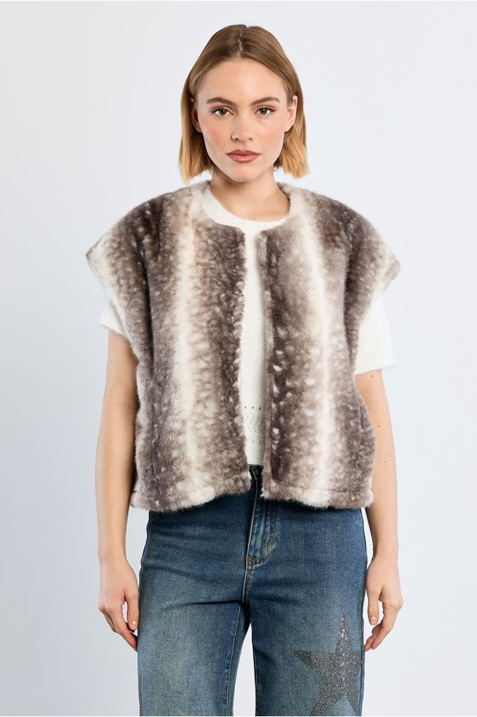 Veste sans manche fourrure Lili Sidonio
