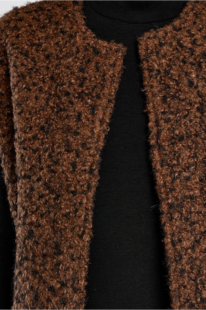Lili Sidonio bouclé knit sleeveless jacket